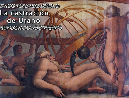 The Mutilation of Uranus by Saturn fresco by Giorgio Vasari and Cristofano Gherardi, c. 1560